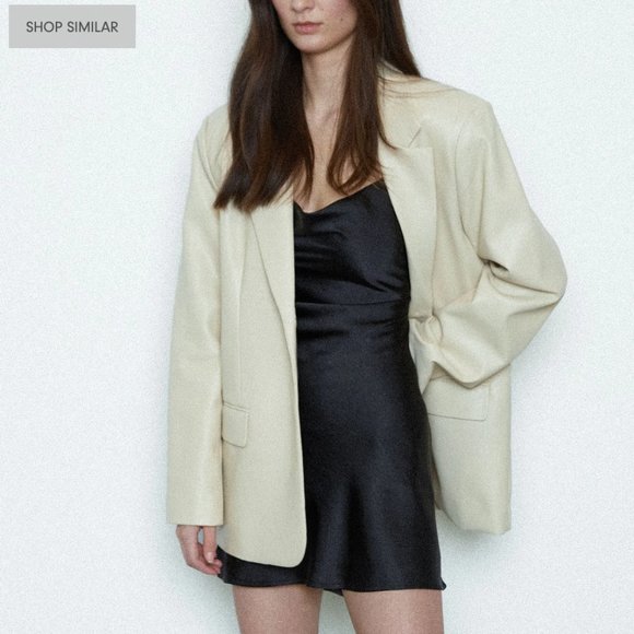 OAK + FORT Jackets & Blazers - Oak + Fort Vegan Leather Blazer - NWT